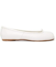 Maison Margiela | Maison Margiela - Tabi Split Toe Leather Ballet Flats - Womens - White(シューズ)