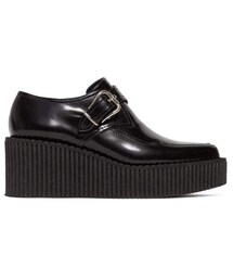 Stella Mccartney - Buckled Patent Faux Leather Shoes - Womens - Black