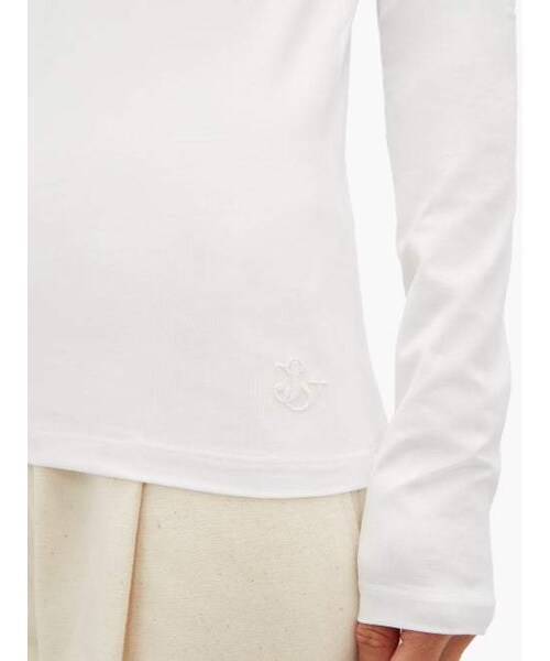 JIL SANDER(ジルサンダー)の「Jil Sander - Roll Neck Cotton Blend Top - Womens - White(トップス・レディース・White・S/M/L/XL)」の2枚目の写真
