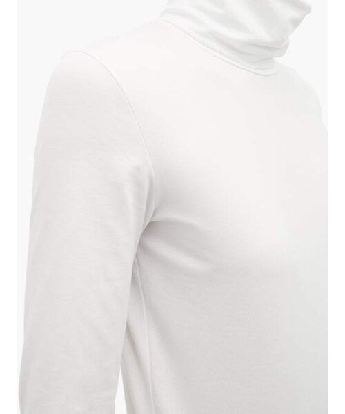 JIL SANDER(ジルサンダー)の「Jil Sander - Roll Neck Cotton Blend Top - Womens - White(トップス・レディース・White・S/M/L/XL)」の3枚目の写真