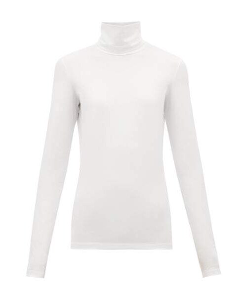 JIL SANDER(ジルサンダー)の「Jil Sander - Roll Neck Cotton Blend Top - Womens - White(トップス・レディース・White・S/M/L/XL)」の1枚目の写真