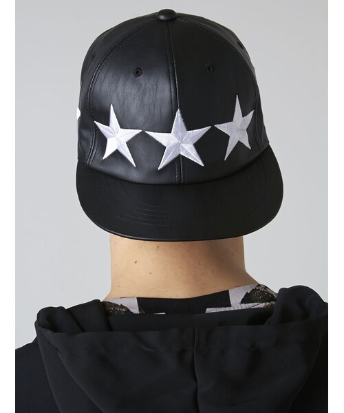 DANKE SCHON(ダンケシェーン)の「FレザースターCAP(ファッション雑貨・メンズ・BLACK/WHITE・F)」の5枚目の写真