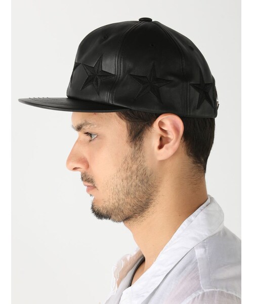 DANKE SCHON(ダンケシェーン)の「FレザースターCAP(ファッション雑貨・メンズ・BLACK/WHITE・F)」の6枚目の写真