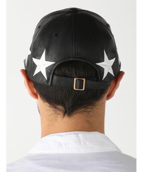 DANKE SCHON(ダンケシェーン)の「FレザースターCAP(ファッション雑貨・メンズ・BLACK/WHITE・F)」の4枚目の写真