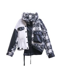 AULA | AULA リメイク アシンメトリーチェックブルゾン(ブルゾン)