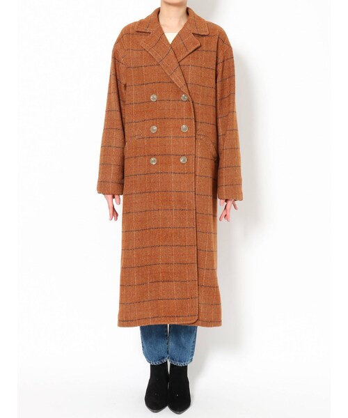 Ungrid（アングリッド）の「チェックロングコート（その他アウター・グレー/キャメル・M/S）」の11枚目の写真