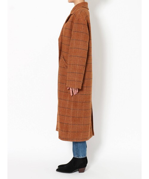 Ungrid（アングリッド）の「チェックロングコート（その他アウター・グレー/キャメル・M/S）」の12枚目の写真