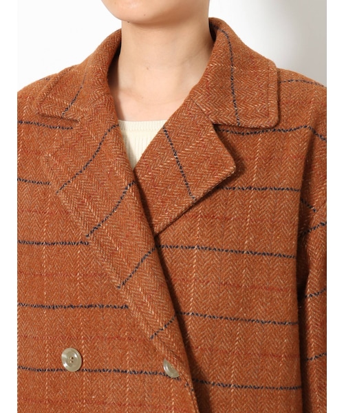 Ungrid（アングリッド）の「チェックロングコート（その他アウター・グレー/キャメル・M/S）」の14枚目の写真