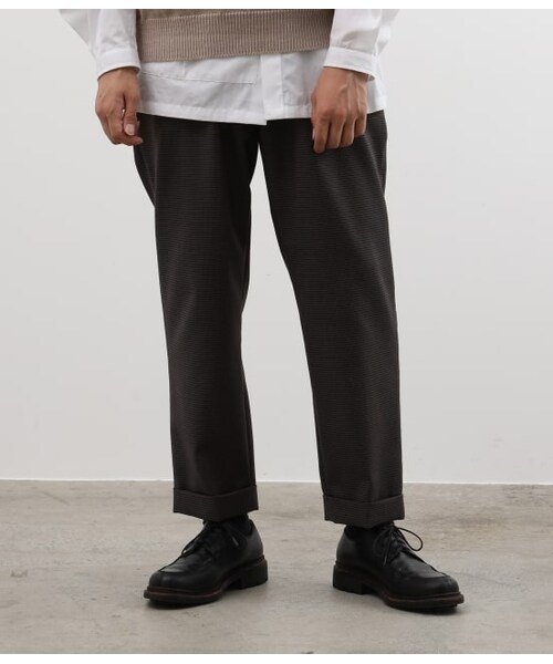 ADAM ET ROPE'（アダムエロペ）の「シェットランドウール イージーパンツ（パンツ・メンズ・ベージュ/ネイビー系2/キャメル・M/L）」の3枚目の写真