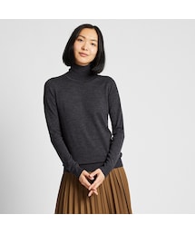 UNIQLO | エクストラファインメリノタートルネックセーター（長袖）(ニット/セーター)