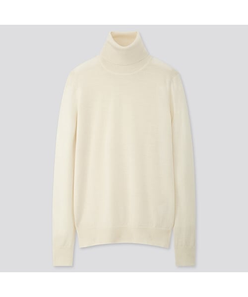 UNIQLO（ユニクロ）の「エクストラファインメリノタートルネックセーター（長袖）（ニット/セーター・レディース・NAVY 69/GREEN 55/RED 16/DARK GRAY 08/GRAY 04/WINE 19/OFF WHITE 01/BLACK 09・XS/XXL/3XL/L/S/XL/M）」の2枚目の写真
