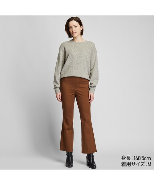 UNIQLO（ユニクロ）の「フレアアンクルパンツ（その他パンツ・レディース・NAVY 69/BROWN 35/BLACK 09/OFF WHITE 01・XXL/M/3XL/XS/XL/L/S）」の4枚目の写真
