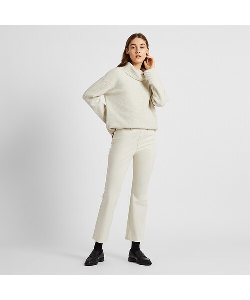 UNIQLO（ユニクロ）の「フレアアンクルパンツ（その他パンツ・レディース・NAVY 69/BROWN 35/BLACK 09/OFF WHITE 01・XXL/M/3XL/XS/XL/L/S）」の2枚目の写真