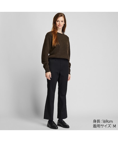 UNIQLO（ユニクロ）の「フレアアンクルパンツ（その他パンツ・レディース・NAVY 69/BROWN 35/BLACK 09/OFF WHITE 01・XXL/M/3XL/XS/XL/L/S）」の3枚目の写真
