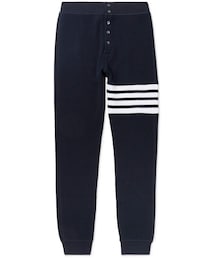 THOM BROWNE | Thom Browne Slim-Fit Tapered Striped Waffle-Knit Cotton Sweatpants(その他パンツ)