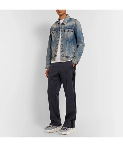 VERSACE(ヴェルサーチ)の「Versace Chain Reaction 2.0 Panelled Suede And Mesh Sneakers(スニーカー・メンズ・Gray・One Size)」の4枚目の写真