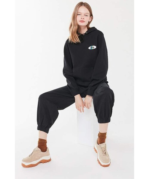 STUSSY(ステューシー)の「Stussy Two Bar Oval Logo Hoodie Sweatshirt(スウェット・レディース・Black・XS/S/M/L)」の2枚目の写真