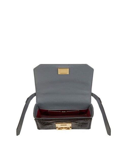 GIVENCHY(ジバンシイ)の「Givenchy Eden Mini Crocodile-Embossed Crossbody Bag(ショルダーバッグ・レディース・Gray・One Size)」の5枚目の写真