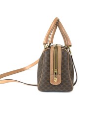 オールドセリーヌ 2way ボストンバッグ ショルダーバッグ　25cm マカダム CELINE セリーヌ マカダム ブランドロゴ PVC レザー ミニ
