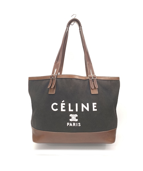 STORES.jp（ストアーズドットジェーピー）の「CELINE セリーヌ ロゴプリント ブラゾン ハンドバッグ キャンバス レザー ブラック  バイカラー vintage ヴィンテージ オールドセリーヌ（ショルダーバッグ）」 - WEAR