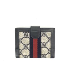 GUCCI 【グッチ】ネイビー ケース グッチグッチシマ カードケース 紺 ユニセックス レザー コインケース