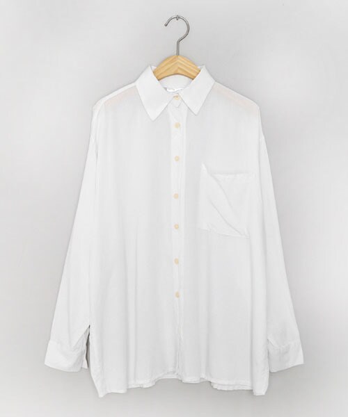 DHOLIC（ディーホリック）の「ワンポケットルーズシャツ（シャツ/ブラウス・レディース・ブラウン/その他/ホワイト/ブラック/レッド・FREE）」の2枚目の写真