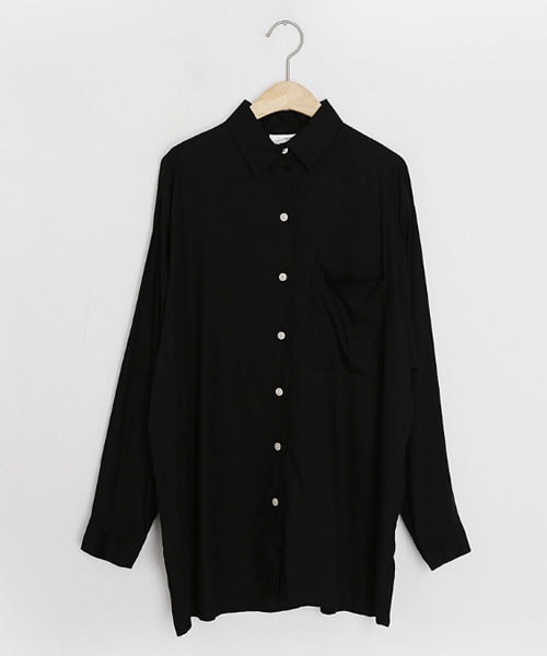 DHOLIC（ディーホリック）の「ワンポケットルーズシャツ（シャツ/ブラウス・レディース・ブラウン/その他/ホワイト/ブラック/レッド・FREE）」の3枚目の写真