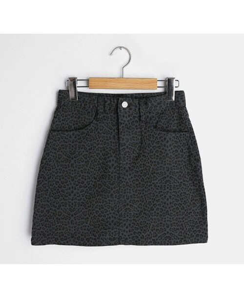 DHOLIC（ディーホリック）の「レオパードミニスカート（スカート・レディース・ベージュ/グレー/ブラウン・S/M）」の2枚目の写真