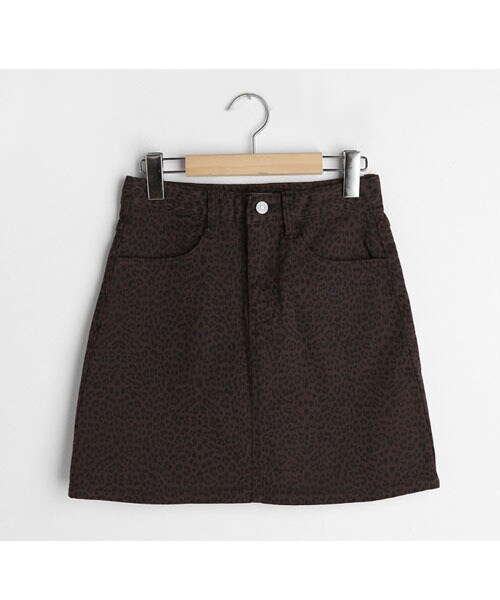 DHOLIC（ディーホリック）の「レオパードミニスカート（スカート・レディース・ベージュ/グレー/ブラウン・S/M）」の3枚目の写真