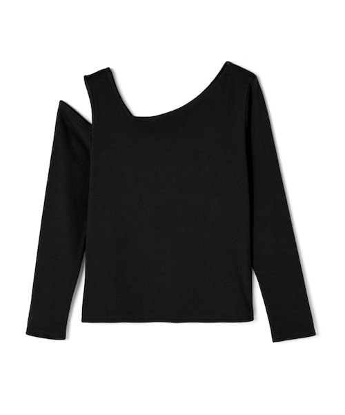 GRL(グレイル)の「ワンショルダートップス(Tシャツ/カットソー・レディース・モカ/ブラック・M)」の2枚目の写真