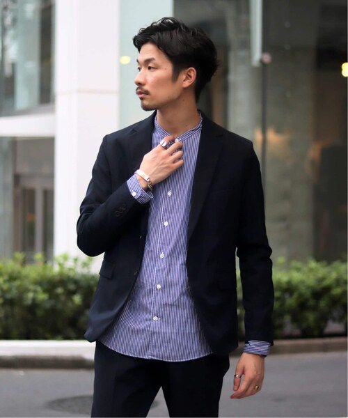 417 EDIFICE（フォーワンセブンエディフィス）の「ストレッチコットンライクファブリック 2B ジャケット（ジャケット/アウター・ベージュ/S/M/L/XL/在庫なし/残り1点）」の3枚目の写真