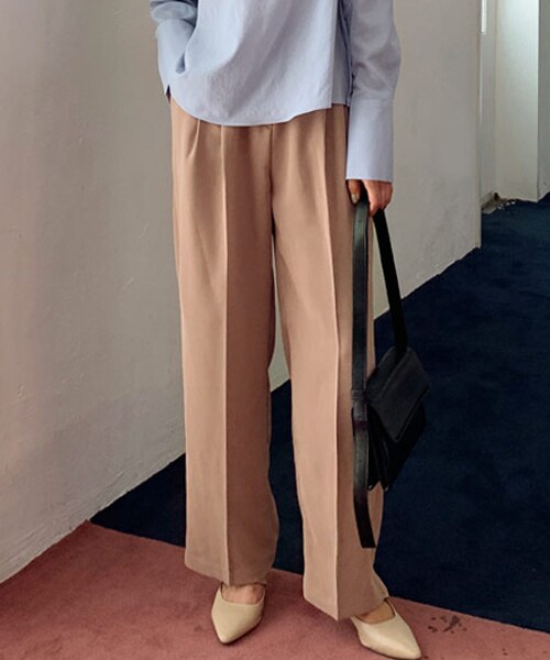 DHOLIC（ディーホリック）の「ツータックホックスラックス（スラックス・レディース・ブルー/ベージュ/ブラック・S/M/L）」の3枚目の写真