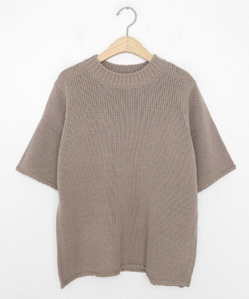 DHOLIC（ディーホリック）の「ショートスリーブニット（ニット/セーター・レディース・ブラウン/ブラック/その他/ベージュ/レッド・FREE）」の5枚目の写真