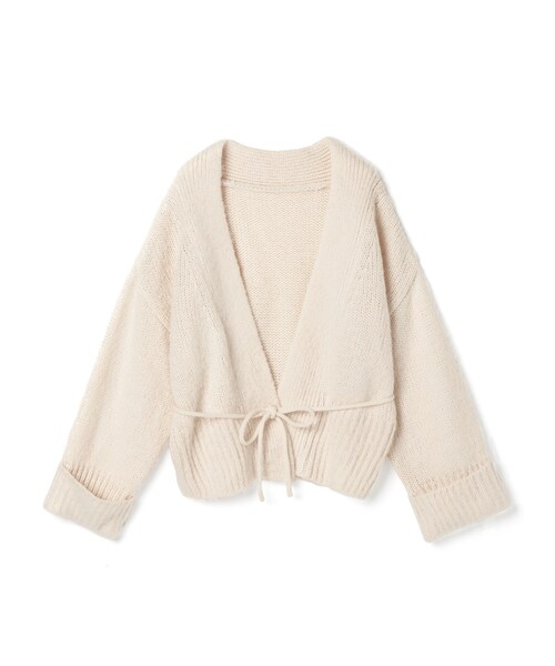 GRL（グレイル）の「3wayリボン付きモヘヤニットカーディガン