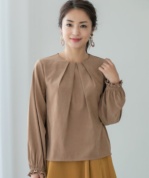 Edist Closet エディストクローゼット の キャメルベージュデザインブラウス シャツ ブラウス Wear