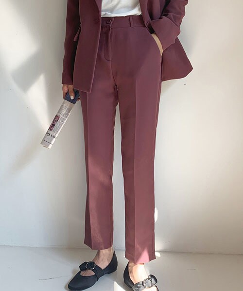 DHOLIC（ディーホリック）の「ワンボタンスラックス（スラックス・レディース・グリーン/パープル/ブラック/レッド・S/M）」の4枚目の写真