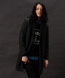 DETAILS | 【予約】hardcover/ツイードチェスターコート(ステンカラーコート)