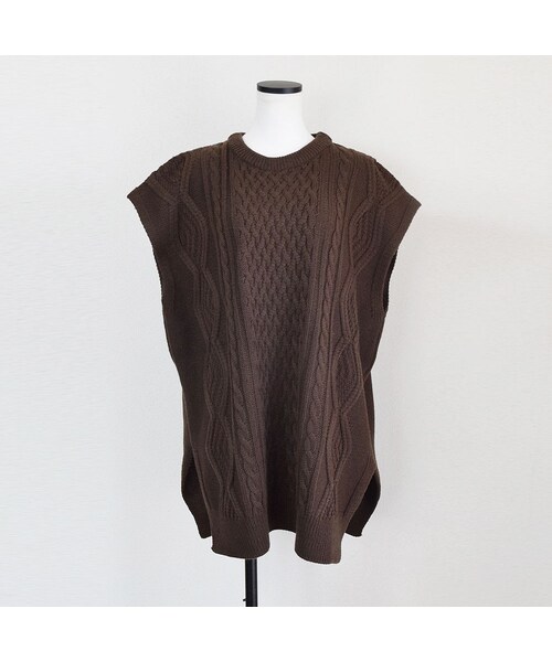 no brand（ノーブランド）の「ケーブルノースリニットベスト（ベスト・レディース・その他）」の14枚目の写真