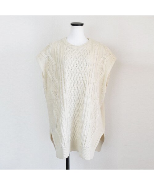 no brand（ノーブランド）の「ケーブルノースリニットベスト（ベスト・レディース・その他）」の12枚目の写真