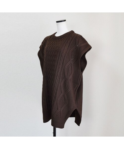 no brand（ノーブランド）の「ケーブルノースリニットベスト（ベスト・レディース・その他）」の15枚目の写真
