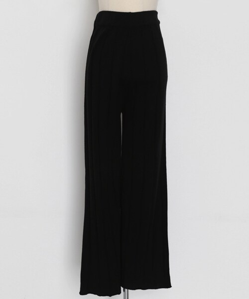 DHOLIC（ディーホリック）の「ワイドリブパンツ（その他パンツ・レディース・ベージュ/ブラック・FREE）」の2枚目の写真