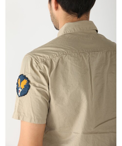 AVIREX（アヴィレックス）の「avirex/アヴィレックス/メンズ/A.V.G PATCHED S/S SHIRTS/A.V.G パッチド 半袖シャツ（トップス・メンズ・CHARCOL/KHAKI/OLIVE・M/L/XL/XXL）」の9枚目の写真