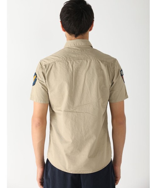 AVIREX（アヴィレックス）の「avirex/アヴィレックス/メンズ/A.V.G PATCHED S/S SHIRTS/A.V.G パッチド 半袖シャツ（トップス・メンズ・CHARCOL/KHAKI/OLIVE・M/L/XL/XXL）」の5枚目の写真