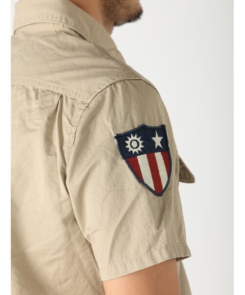 AVIREX（アヴィレックス）の「avirex/アヴィレックス/メンズ/A.V.G PATCHED S/S SHIRTS/A.V.G パッチド 半袖シャツ（トップス・メンズ・CHARCOL/KHAKI/OLIVE・M/L/XL/XXL）」の10枚目の写真