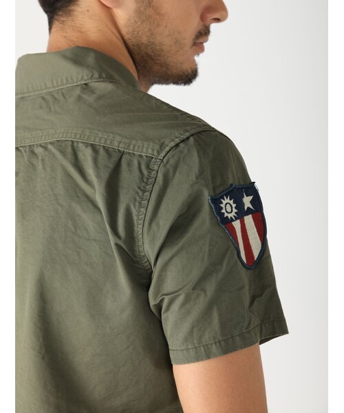 AVIREX（アヴィレックス）の「avirex/アヴィレックス/メンズ/A.V.G PATCHED S/S SHIRTS/A.V.G パッチド 半袖シャツ（トップス・メンズ・CHARCOL/KHAKI/OLIVE・M/L/XL/XXL）」の19枚目の写真