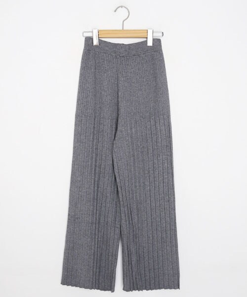 DHOLIC（ディーホリック）の「プリーツニットパンツ（その他パンツ・レディース・その他/グレー/ブラック/ベージュ・FREE）」の3枚目の写真