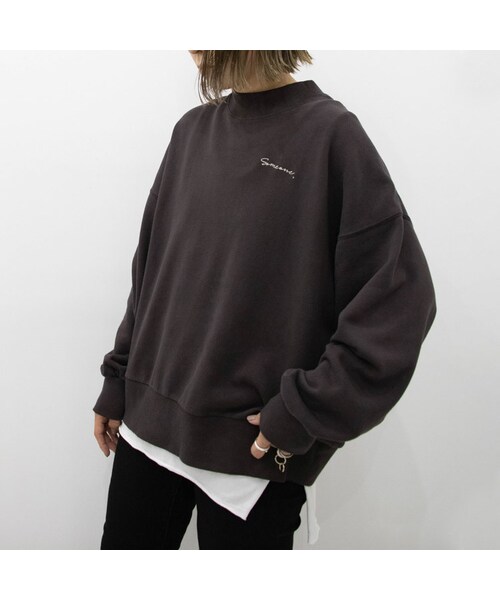 Sheson(シーズン)の「Sheson(シーズン)SelectミドルネックロゴスウェットPO(スウェット・レディース・ホワイト/グレー・FREE)」の2枚目の写真