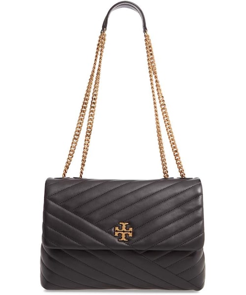 TORY BURCH(トリーバーチ)の「Tory Burch Kira Chevron Leather Crossbody Bag(ショルダーバッグ・レディース・Black・One Size)」の1枚目の写真