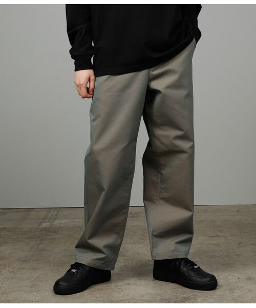 JUNRED（ジュンレッド）の「ハイカウントギャバジンワイドパンツ（パンツ・メンズ・ブラック/ベージュ/カーキ・L/M/S）」の3枚目の写真