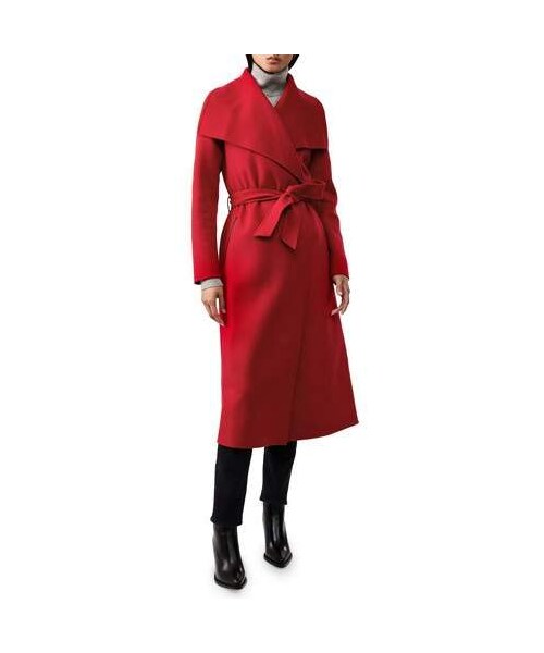 mackage wool wrap coat